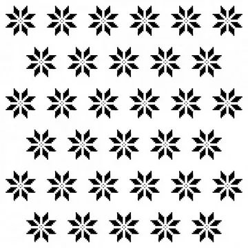 Трафарет "Northern Lights. Pixelated Snowflakes" (7 Dots)