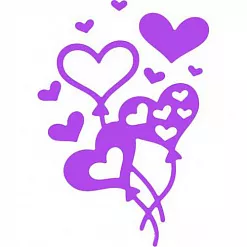 Нож "Шарики-сердечки", 3,5х5,1 см (Scrapman)