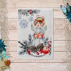 Тканевая карточка "Румяный Новый Год. Ангелок" (ScrapMania)