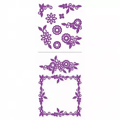 Набор ножей для вырубки "Цветы. Собери рамку" (DoCrafts)