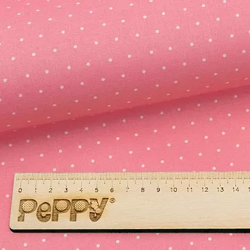 Отрез ткани 50х55 см "Бабушкин сундучок. Горох", розовый (Peppy)