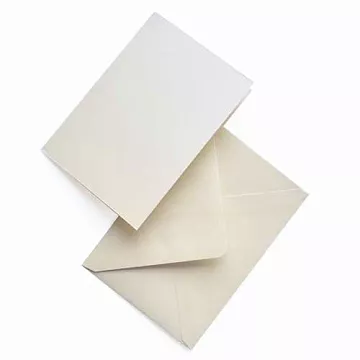 Заготовка для открытки с конвертом А6 "Перламутровая светло-кремовая" (DoCrafts)