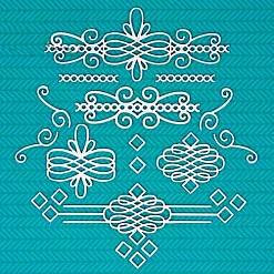 Набор украшений из чипборда "Вензеля 2" (CraftStory)