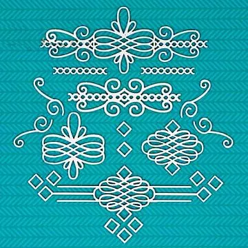 Набор украшений из чипборда "Вензеля 2" (CraftStory)
