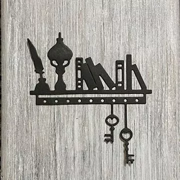 Нож "Полочка с книгами 2", см (ArtScrap)