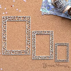 Шейкер "Фономикс. Новогодний. Ажурная рамка большая", 8,9х12 см (ScrapMania)