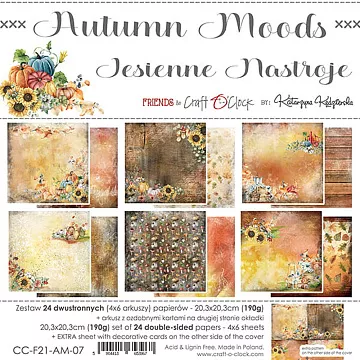 Набор бумаги 20х20 см "Autumn moods", 24 листа (CraftO'clock)