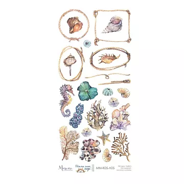 Бумага 15х30 см "Обними меня, море! Картинки для вырезания 05" (Muscari)