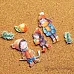Набор тканевых высечек "Снежинки-мандаринки", 31 шт (ScrapMania)