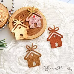 Нож "Новогодние игрушки. Домик", 2,4х3,2 см (ScrapMania)