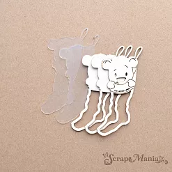 Шейкер "Новогодняя Ванилька. Мишка в носке. Маленький", 3,5х7,7 см (ScrapMania)