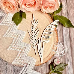 Чипборд "Гладиолус в бутонах", 2х8 см (WoodHome)