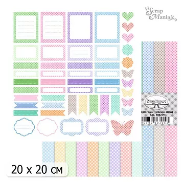 20х20 Бумага "Фономикс. Клетка. Дизайн-Обложка" (ScrapMania)