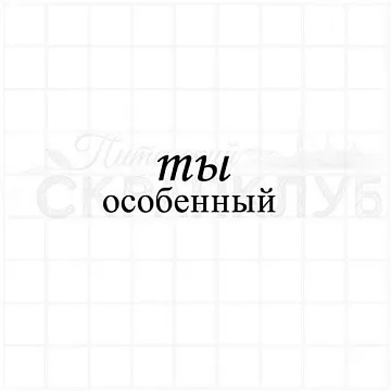Штамп "Ты особенный", 1,5х4 см (Скрапклуб)