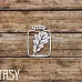 Чипборд "Баночка с листиком дуба 2248" (Fantasy)