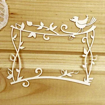 Украшение из чипборда "Рамка 17. Птичка" (Просто небо)