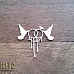 Украшение из чипборда "Голуби с подвеской кольца" (Русские узоры)