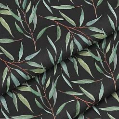 Отрез ткани 79х50 см "Ива на черном" (Cotton) Отрез ткани 79х50 см "Ива на черном" (Cotton)