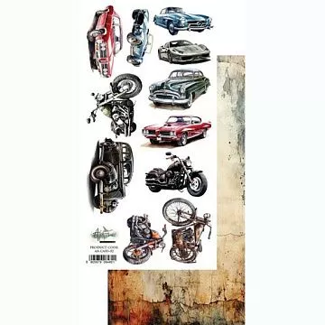 Бумага 15х30 см "In The Morning. Cars. Для вырезания" (Alchemy of Art)