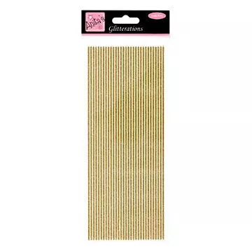 Набор наклеек 10х24 см "Полоски", цвет золотистый (DoCrafts)