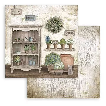 УЦЕНКА Бумага 30х30 см "Garden. House cupboard" (Stamperia)