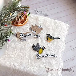 Нож "Сказка на Новый Год. Синички", 3,2х3,6 см (ScrapMania)