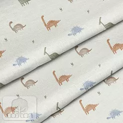 Отрез ткани 79х50 см "Акварельные дино" (Cotton) Отрез ткани 79х50 см "Акварельные дино" (Cotton)