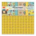 Набор бумаги 20х20 см "Школьный", 9 листов (ScrapbookDesigns)