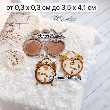 Нож "Сквозь года. Будильник", 3,5х4,1 см (ScrapMania)