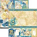 Набор бумаги 20х20 см "Indigo", 12 листов (Stamperia, CBH061)