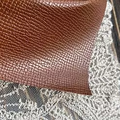 Отрез экокожи 30х69 см "Переплетный. Зерно. Коричневый" (Pty Китай)