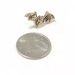 Пуговица пластиковая "Летучая мышь", цвет серебро (Magic Hobby)