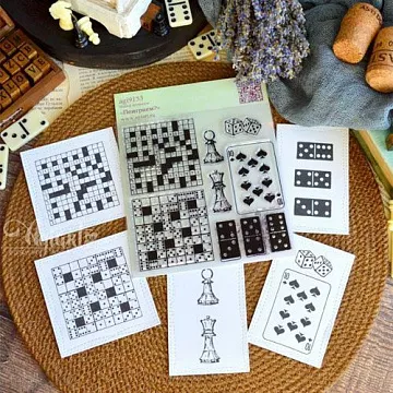 Штамп "Поиграем?", 5,8х5,8 см (AgiArt)