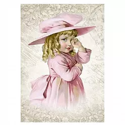 Тканевая карточка "Нежный возраст. Скромница" (ScrapMania)