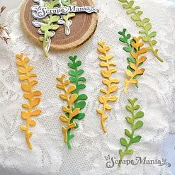 Нож "Сухие травки. Округлые листья", 1,8х7 см (ScrapMania)