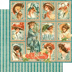 Набор бумаги 20х20 см "Off to the races. Вне конкуренции", 24 листа (Graphic 45)