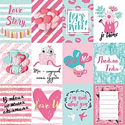 Бумага "История нашей любви. Карточки 2" (ScrapBerry's)