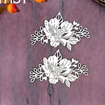 Чипборд "Магнолии 2475", 7х5 см (Fantasy)