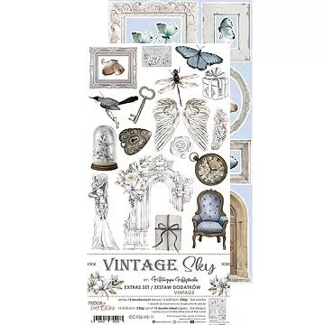 Набор бумаги 30х15 см "Vintage sky. Vintage. Для вырезания", 12 листов (CraftO'clock)
