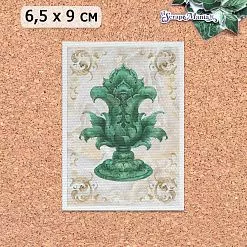 Тканевая карточка "Малахитовый цветок. Сокровище" (ScrapMania)