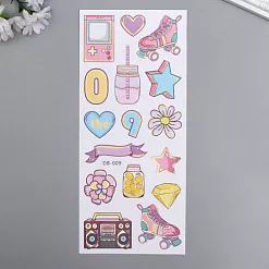 Наклейки 10х24 см с фольгированием "Подростковая" (АртУзор)