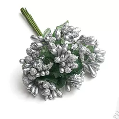 Тычинки "Серебристые", 9 см, 12 шт