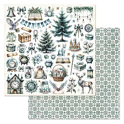 Набор бумаги 30,5х30,5 см "Рождество у волшебников", 12 листов (ScrapMania)