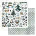 Набор бумаги 30,5х30,5 см "Рождество у волшебников", 12 листов (ScrapMania)
