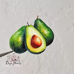 Набор высечек из ткани "Фруктовая корзина", 17 шт (RozeFlowers)