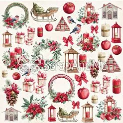Бумага 30х30 см "Happy Holidays. Детали" (ScrapAndMe)