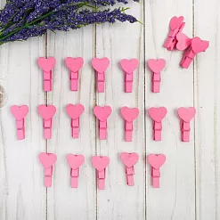 Набор деревянных прищепок "Сердца. Розовые" Набор деревянных прищепок "Сердца. Розовые"