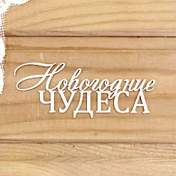 Украшение из чипборда "Новогодние чудеса" (Просто небо) Украшение из чипборда "Новогодние чудеса" (Просто небо)