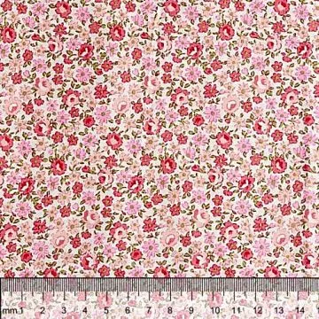 Отрез ткани 48х50 см "Цветочные мотивы. Розовый" (Hobby and You)