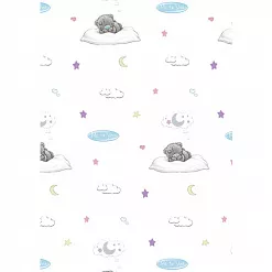 Отрез ткани 50х55 см "Me to you. Мишки на подушке. Белый" (Peppy)